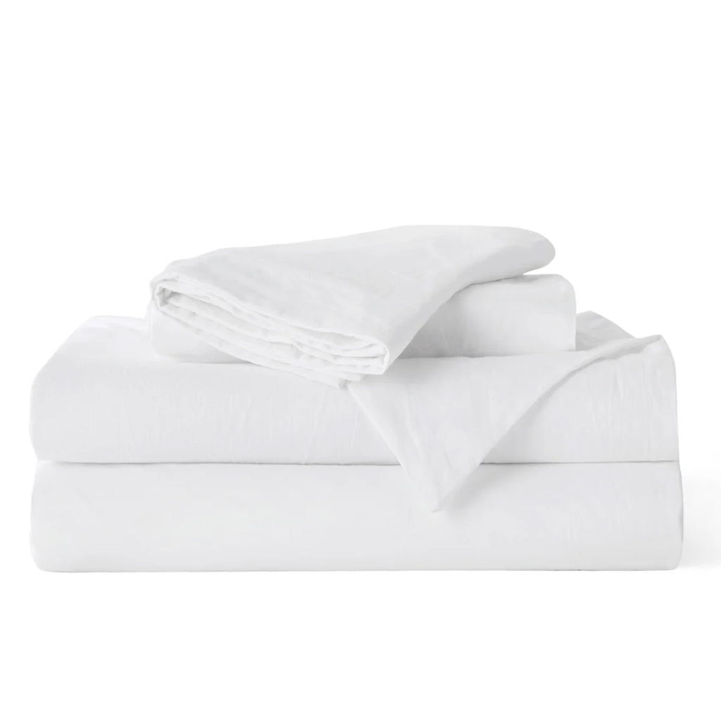Washed Cotton Duvet Cover Queen Set - Minimalist Cotton Beding Set For All Season（set of 3）