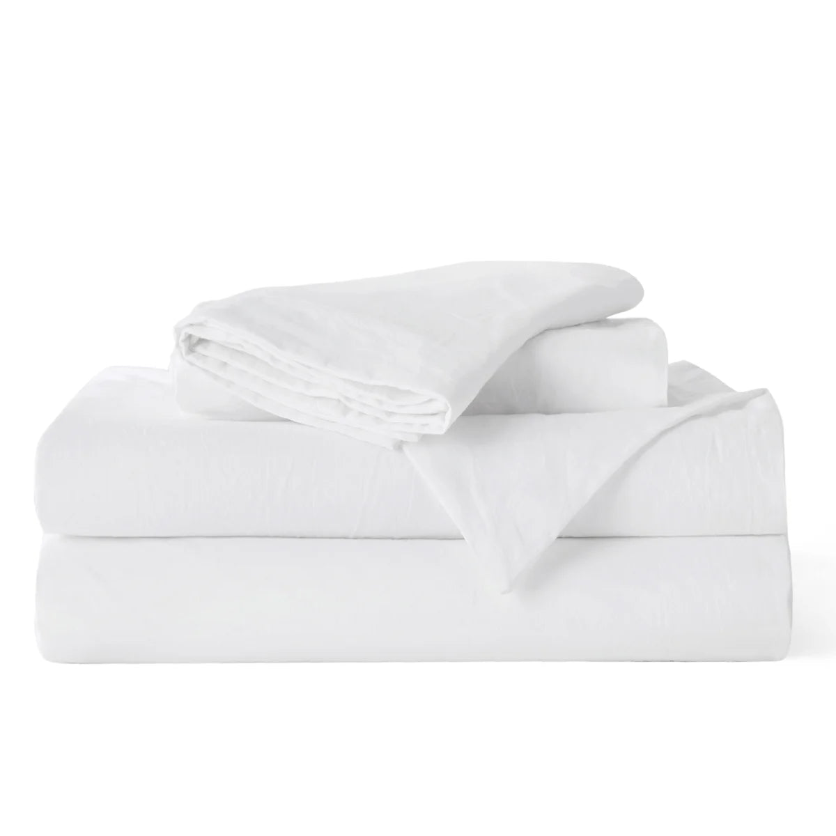 Washed Cotton Duvet Cover Queen Set - Minimalist Cotton Beding Set For All Season（set of 3）