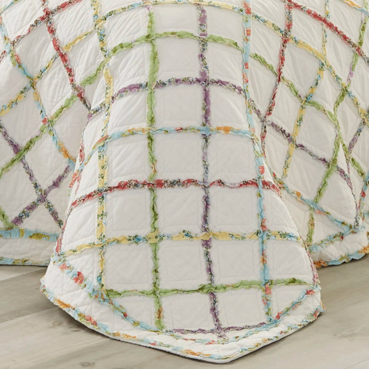 Ruffled Garden Reversible Cotton Quilt