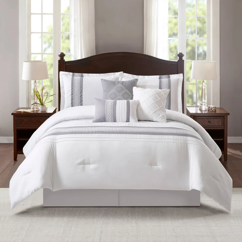 Durango 7 Piece Striped & Soft Comforter Set