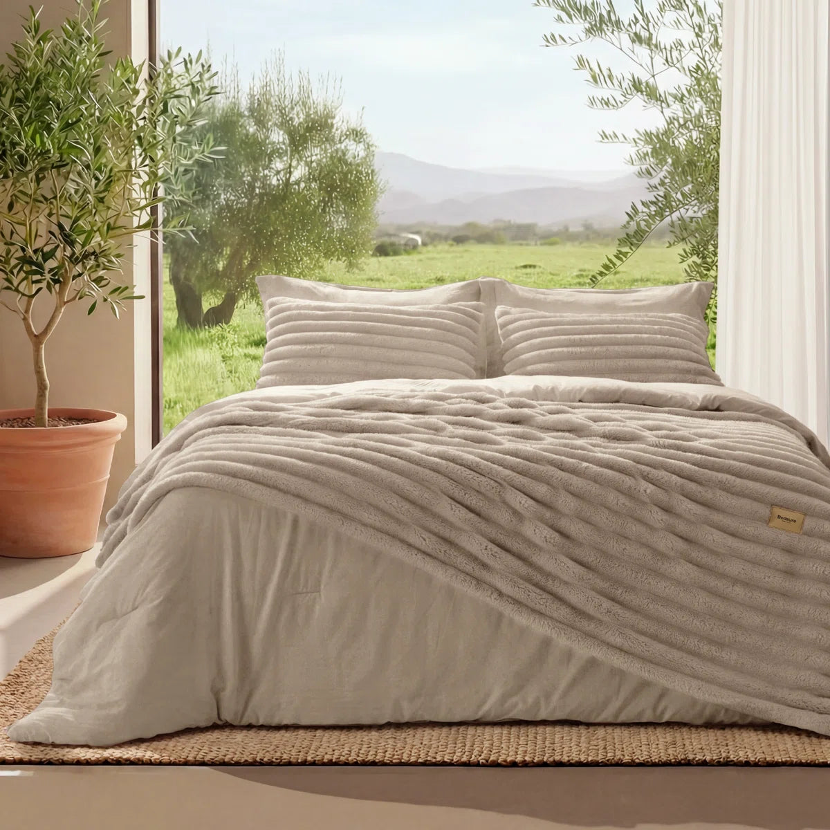 Comforter Set-Arch Jacquard Boho Bedding Sets