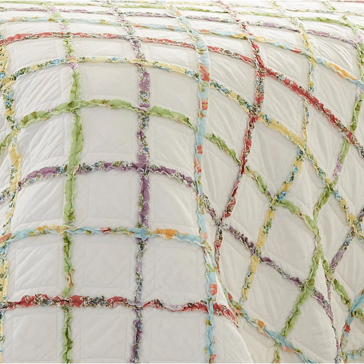 Ruffled Garden Reversible Cotton Quilt