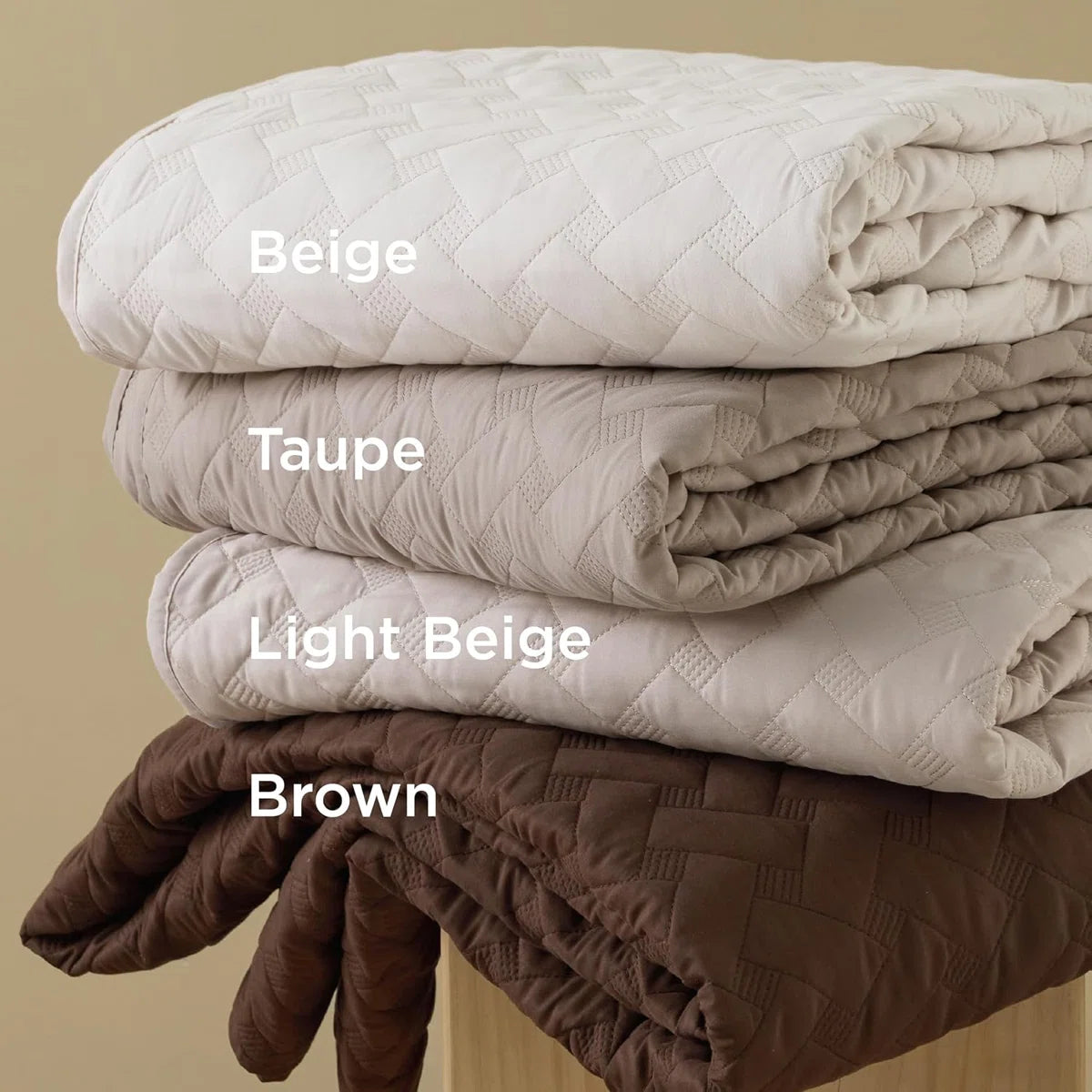 Twin/Twin XL Lightweight Quilted Blanket - Breathable Basket Weave Quilt for Dorm Room & Home - AC-Friendly Summer Bedding for Bed & Sofa - Natural-Soft Gift for Women & College Students, All Seasons